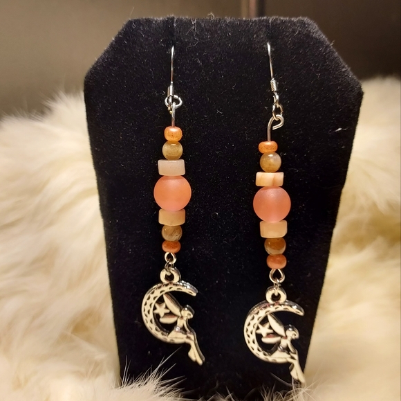 Handmade crystal earrings - Picture 2 of 3